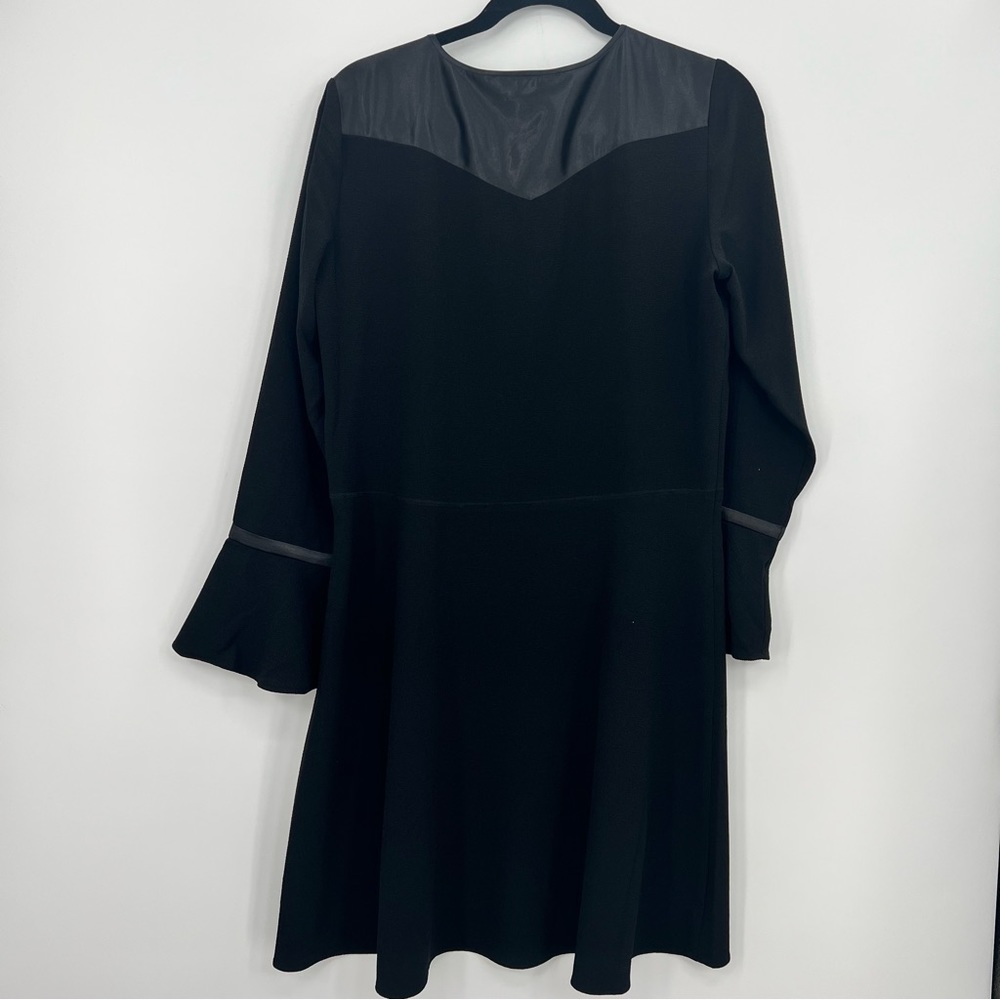 Scotch & Soda Maison Paris Flare Bell Sleeves Little Black Mini Dress Medium - Picture 14 of 14